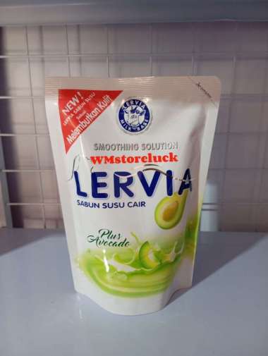 LERVIA SABUN CAIR 400ml/liquid bodywash sabun susu cair 400 ml lervia milk honey avocado REF LERVIA-