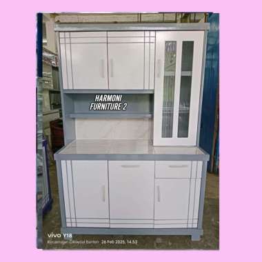 RAK PIRING 3 PINTU KAYU MULTIPLEK UKURAN P 130X55X185CM RAK SAYUR 3 PINTU MULTIPLEK UKURAN 130X55X18