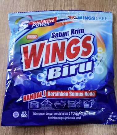Sabun Colek/Cream - Wings Biru / Ekonomi - Kemasan K500 - Jual Eceran Wings Biru
