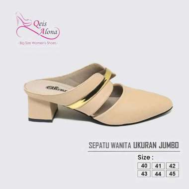 Big Size Shoes - Heels Mules Ukuran Jumbo - Sepatu Sandal Wanita Formal Pesta Wedding Cantik 44
