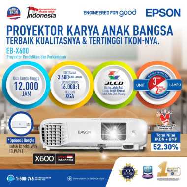 Projector EPSON EB X600 TKDN XGA 3600 Lumens HDMI 3LCD