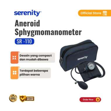 Serenity Tensimeter Manual Aneroid SR-110 | Alat Tensi Darah Manual Dokter Akurat & Portabel PURPLE