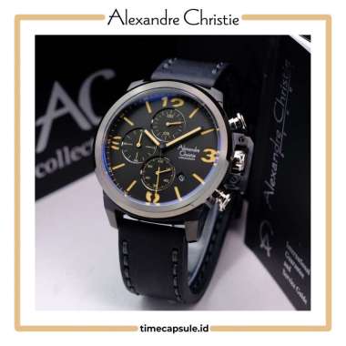 Jam Tangan Pria ALEXANDRE CHRISTIE Original AC 6280 MC BLACK IVORY
