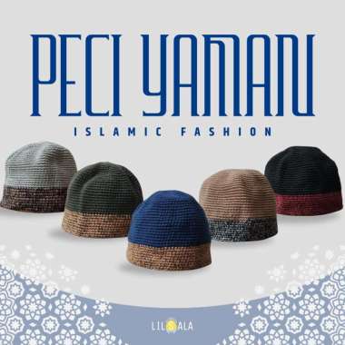 Peci Rajut Yaman Dewasa 2 Warna Handmade Premium Tebal Fashion Musilim Pria Forest Hill