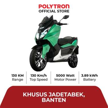 POLYTRON Fox 500 Electric Sepeda Motor Listrik - OTR Jadetabek, Banten Green Emerald
