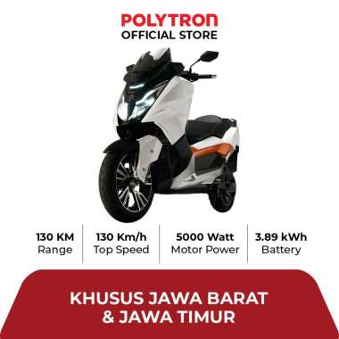 POLYTRON Fox 500 Electric Sepeda Motor Listrik - OTR Jawa Barat, Jawa Timur Jember White Valiant