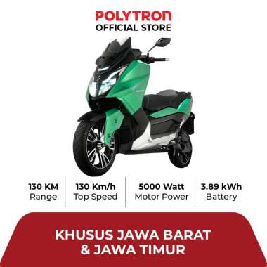 POLYTRON Fox 500 Electric Sepeda Motor Listrik - OTR Jawa Barat, Jawa Timur Jember Green Emerald