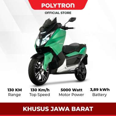 POLYTRON Fox 500 Electric Sepeda Motor Listrik - OTR Jawa Barat Green Emerald