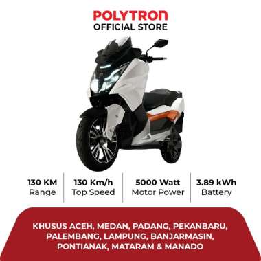 POLYTRON Fox 500 Electric Sepeda Motor Listrik - OTR Aceh, Medan, Padang, Pekanbaru, Palembang, Lamp