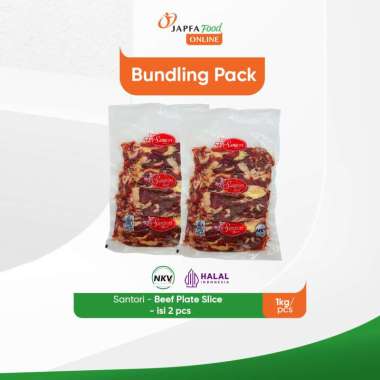 Santori Beef Slice Premium AUS / Daging Sapi / Short Beef Plate 1000gr / 1kg - Bundling Isi 2 Pack