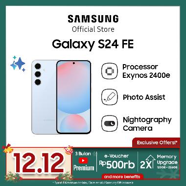 Samsung Galaxy S24 FE [8/256GB] - Smartphone AI | Handphone AI | Kamera 50MP | Layar besar Blue