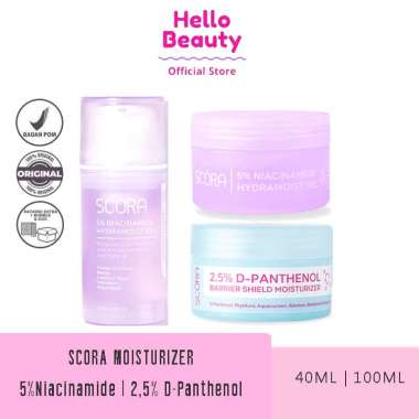 SCORA MOISTURIZER | 5% niacinamide hydramoist gel | 2,5% D-Panthenol Barrier Shield Moisturizer Niac