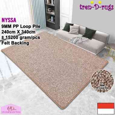 Tren-D-rugs Karpet permadani jumbo besar aesthetic polos bulu alas lantai 240 cm x 340 cm modern rua