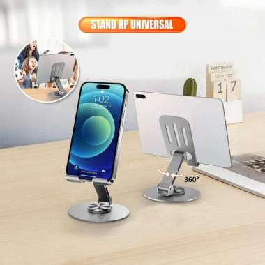 ONE-C1173 Phone Holder Rotasi 360 Derajat Universal Dudukan Ponsel Besi Multifungsi / Holder Desktop