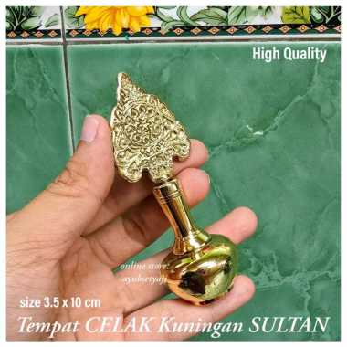 Celak Sipat Kuningan SULTAN HIGH QUALITY Wadah Celak Bubuk BRASS antik Tempat Celak Mata arab Celak 