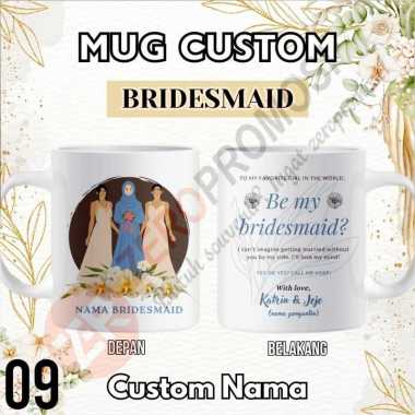 Mug Keramik Bridesmaid Custom - Hadiah Bridesmaid 09 Packing standar