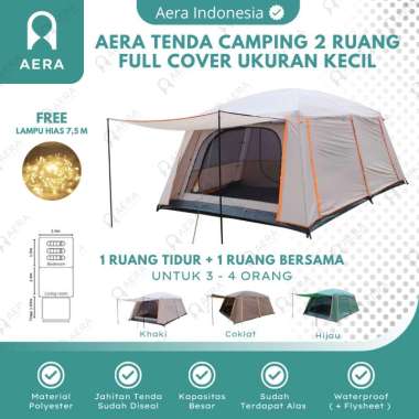 AERA Tenda Camping Full Cover | Tenda Camping keluarga | Tenda Camping 2 Ruang | Tenda Camping Doubl