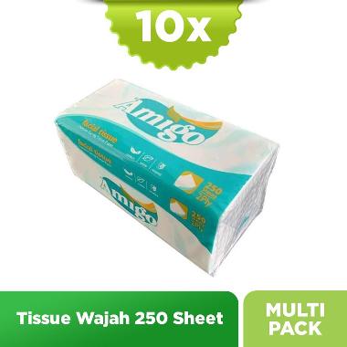 Amigo Octopus Facial Tissue Wajah Softpack [250 Sheets] isi 10 Pcs