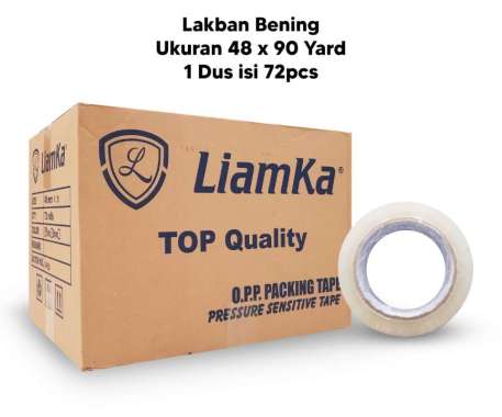 (1ROLL) Lakban Bening/Coklat 48mm x 90yard Bening