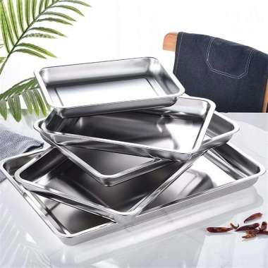 Nampan Stainless/Baki stainless stell persegi 27x20cm 27x20cm