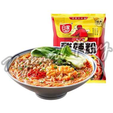 Akuan Sichuan Wide Noodle/Mie Lebar 150g Suanlafen