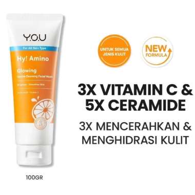 MURAH -- YOU Hy! Amino Facial Wash 100gr - Anti Acne Brightening