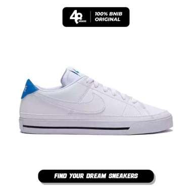 Sepatu Sneakers Pria NIKE COURT LEGACY NN White Blue ( FQ8226-101) Original 43