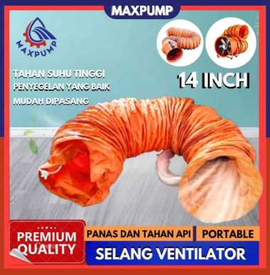 Selang Flexible Ducting Pipa Exhaust Fan 14" Inch 5Meter Selang Portable Ventilator Alat Pertukangan
