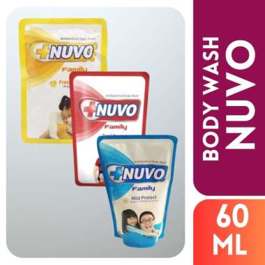 NUVO sabun mandi cair body wash 60ml Biru