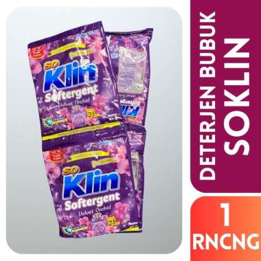 SOKLIN Softergent Deterjen Bubuk Renceng velvet orchid