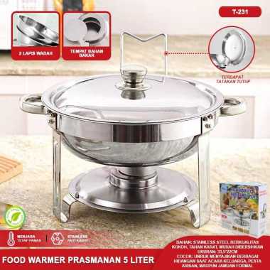 Warmer Square Pan Chafing Dish Tebal Tempat Makanan Prasmanan Jumbo 2 Kompor Api Pemanas Wadah Saji 