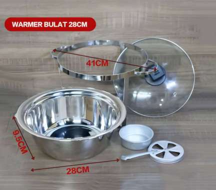 Warmer Square Pan Chafing Dish Tebal Tempat Makanan Prasmanan Jumbo 2 Kompor Api Pemanas Wadah Saji 