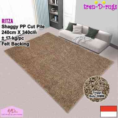 Tren-D-rugs Karpet shaggy jumbo besar polos aesthetic modern 240 cm x 340 cm permadani alas lantai r