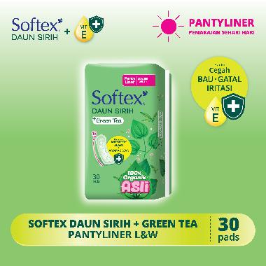 Surabaya - Pantyliner Softex Daun Sirih + Vitamin E Longer & Wider 30 Pads -