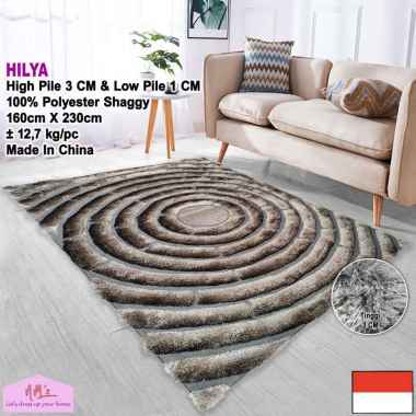Karpet shaggy modern aesthetic 160 cm x 230 cm bulu tebal halus alas lantai permadani ruang keluarga