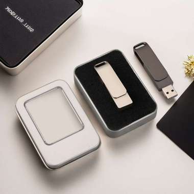 OEM RB-C1192 Flashdisk Packaging Box Universal / Tempat Usb Flash Disk Kotak Kaleng Penyimpanan USB 