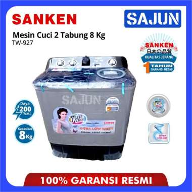 Sanken Mesin Cuci 2 Tabung 8KG TW-927 HGY / TW927