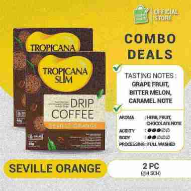 Twin Pack - Tropicana Slim Drip Coffee Seville Orange – 100% Arabica Toraja