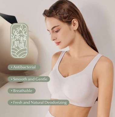 Sorella Bra Tea Skin Wireless Padded Full Coverage N10-3036V Black M