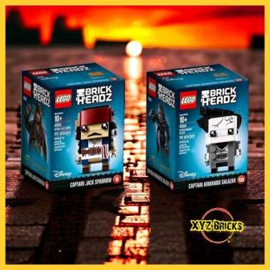 LEGO 41593 + 41594 Brickheadz Jack Sparrow & Captain Armando Salazar Blocks & Stacking Toys