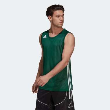 adidas Men Basketball 3G Speed Reversible Jersey Jersey Basket Pria [DY6589] A/S dark green