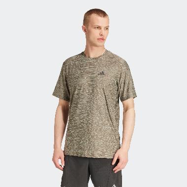 adidas Men Training Essentials Stretch Tee T-Shirt Lari Pria [IW3363] A/S shadow olive mel
