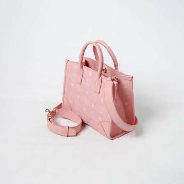 Tas MCM PINK TOTE BAG WITH LONG STRAP 100% ORIGINAL