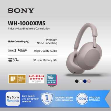 SONY WH-1000XM5 Wireless Noise Cancelling Headphone / WH1000XM5 - Pink