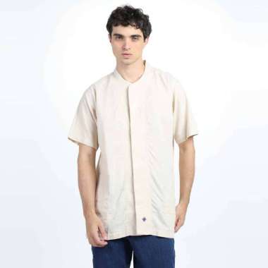 Giordano Men's Short Sleeve Linen Shirt - Khaki [0104421622] XL