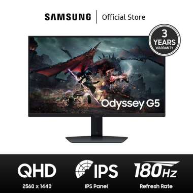 Samsung Gaming Monitor 27" Odyssey G5 G50D QHD 180Hz - LS27DG502EEXXD