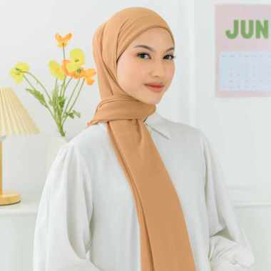 Lozy Hijab - Araa Shawl (Hijab Pashmina Melayu Tali Instan) Dove Caramel