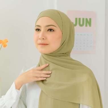Lozy Hijab - Araa Shawl (Hijab Pashmina Melayu Tali Instan) Matcha