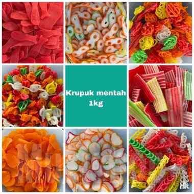 KERUPUK SEBLAK MENTAH 1KG WARNA WARNI Kerupuk Mie