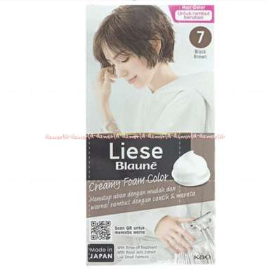 Liese Blaune Creamy Foam Color 2NA Natural Ash Brown Shiny 3R Rose Brown 4 Brown 7 Black Pewarna Cat